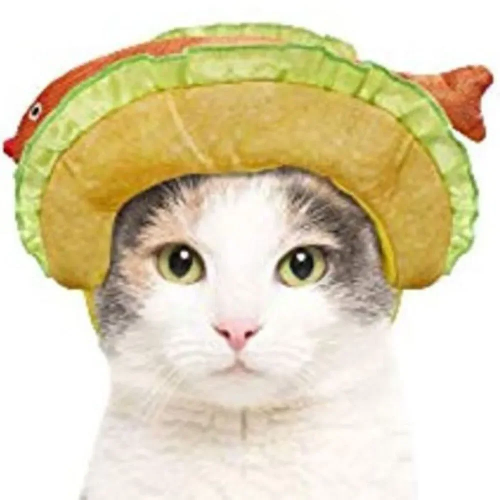 Hyde and EEK Boutique Cat Red Metallic Crab Hat & Orange Fish Taco Hat Costume